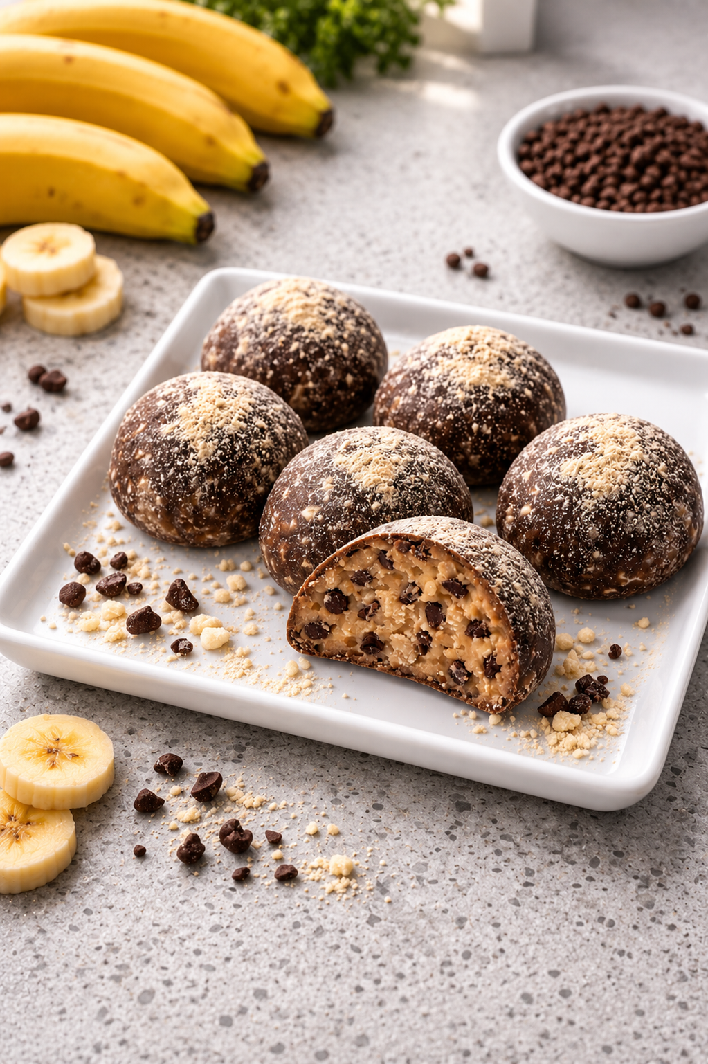 Banana Crunch Power Protein Bites