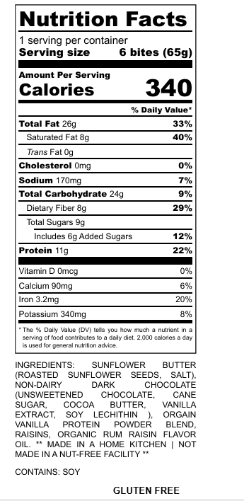 Rum Raisin Protein Power Bites