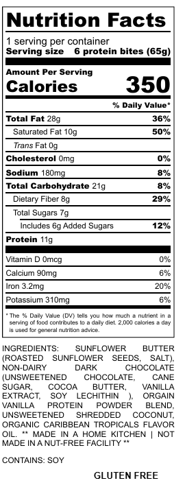 Tropical Coconut Protein Power Bites